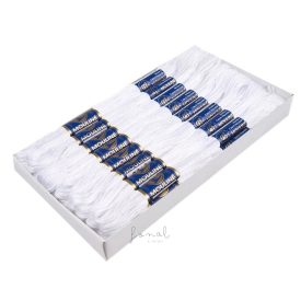 Nitarna mouliné osztott hímzőfonal - 0010 fehér