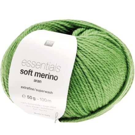 Rico Essentials Soft Merino aran 100% gyapjú fonal - 052 fűzöld