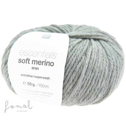 Rico Essentials Soft Merino aran 100% gyapjú fonal - 020 Világosszürke