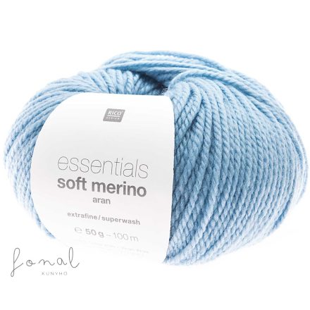 Rico Essentials Soft Merino aran 100% gyapjú fonal - 023 Égkék