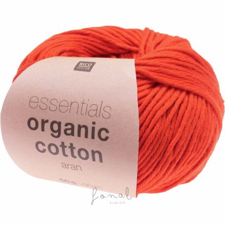 Rico Essentials Organic Cotton aran 100% pamut fonal - 010 Piros