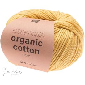 Rico Essentials Organic Cotton aran pamutfonal sárga színben