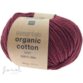   Rico Essentials Organic Cotton aran 100% pamut fonal - 029 Borvörös