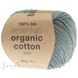 Rico Organic Cotton aran pamutfonal pávakék színben