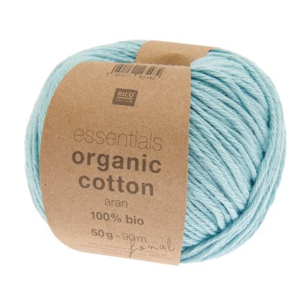 Rico Organic Cotton aran pamutfonal akvamarin árnyalatban