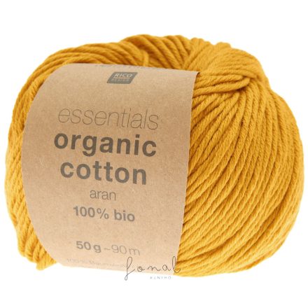 Rico Essentials Organic Cotton aran 100% pamut fonal - 004 Mustársárga