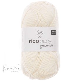 Rico Baby Cotton Soft dk pamut babafonal - 001 Fehér