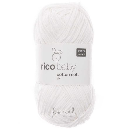 Rico Baby Cotton Soft dk pamut babafonal - 018 HÓFEHÉR