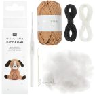 Horgoló készlet Ricorumi Állatok  KUTYA Ricorumi Mini Easy Crochet Set – Hund