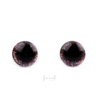 Glitteres biztonsági szemek amigurumihoz Ø10 mm - ciklámen (1 pár)
