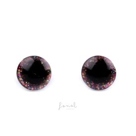   Glitteres biztonsági szemek amigurumihoz Ø10 mm - ciklámen (1 pár)