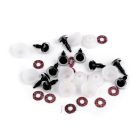 Glitteres biztonsági szemek amigurumihoz Ø10 mm - ciklámen (1 pár)