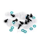 Glitteres biztonsági szemek amigurumihoz Ø10 mm - türkiz (1 pár)