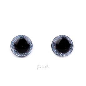   Glitteres biztonsági szemek amigurumihoz Ø10 mm - világoskék (1 pár)