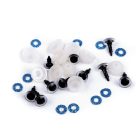 Glitteres biztonsági szemek amigurumihoz Ø10 mm - kék (1 pár)