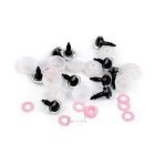 Glitteres biztonsági szemek amigurumihoz Ø10 mm - rózsaszín (1 pár)
