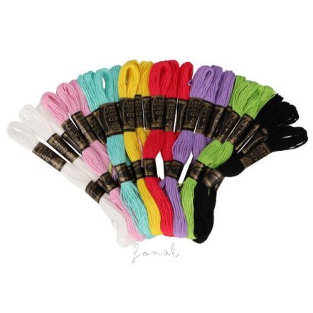 GT osztott hímzőfonal  24 db -os készlet színes