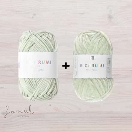 Ricorumi pamut+zsenília kombináció - menta