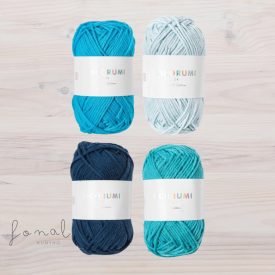   Ricorumi 100% pamut fonalválogatás - kék árnyalatok (4 db)