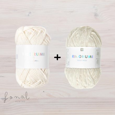 Ricorumi pamut+zsenília kombináció - krém