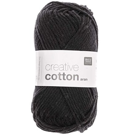 Rico Creative Cotton aran 100% pamut fonal - 90 fekete