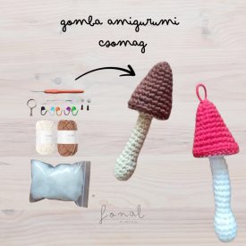   DIY Amigurumi alapcsomag - Piros gomba dísz (PDF mintával!)