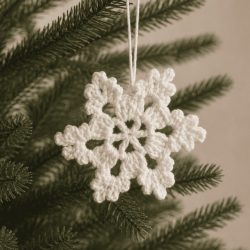 Hópehely amigurumi alapcsomag fonalakkal és horgolóeszközökkel